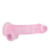 Shots RealRock Realistic Crystal Clear 8" Dildo w/Balls - Pink