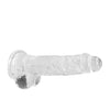 Shots RealRock Realistic Crystal Clear 8" Dildo w/Balls - Transparent Clear