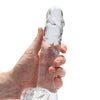 Shots RealRock Realistic Crystal Clear 8" Dildo w/Balls - Transparent Clear