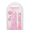 Shots RealRock Crystal Clear Non Realistic 7" Dildo  - Pink