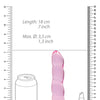 Shots RealRock Crystal Clear Non Realistic 7" Dildo  - Pink
