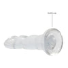 Shots RealRock Crystal Clear 7" Dildo  - Transparent