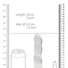Shots RealRock Crystal Clear 7" Dildo  - Transparent