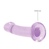 Shots RealRock Crystal Clear 7" Dildo  - Purple