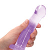 Shots RealRock Crystal Clear 7" Dildo  - Purple