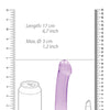 Shots RealRock Crystal Clear 7" Dildo  - Purple