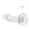 Shots RealRock Crystal Clear 7" Dildo  - Transparent