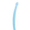 Shots RealRock Crystal Clear 17" Double Dildo  - Blue