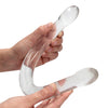 Shots RealRock Crystal Clear 17" Double Dildo  - Transparent