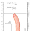 Shots RealRock Realistic 7" Curved Dildo - Flesh