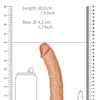 Shots RealRock Realistic 7" Curved Dildo - Tan