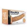 Shots RealRock 8" Vibrating Hollow Strap On W/O Balls - Tan