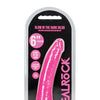Shots RealRock 6" Slim Dildo Glow in the Dark - Neon Pink