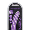 Shots RealRock 6" Slim Dildo Glow in the Dark - Neon Purple