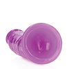 Shots RealRock 6" Slim Dildo Glow in the Dark - Neon Purple