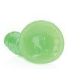 Shots RealRock 7" Slim  Dildo Glow in the Dark - Neon Green