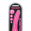 Shots RealRock 7" Slim Dildo Glow in the Dark - Neon Pink