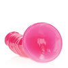 Shots RealRock 7" Slim Dildo Glow in the Dark - Neon Pink