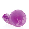 Shots RealRock 7" Slim Dildo Glow in the Dark - Neon Purple