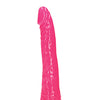 Shots RealRock 8" Slim Dildo Glow in the Dark - Neon Pink