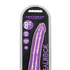 Shots RealRock 8" Slim Dildo Glow in the Dark - Neon Purple