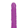 Shots RealRock 8" Slim Dildo Glow in the Dark - Neon Purple