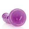 Shots RealRock 8" Slim Dildo Glow in the Dark - Neon Purple