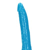 Shots RealRock 9" Slim Dildo Glow in the Dark - Neon Blue