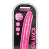 Shots RealRock 9" Slim Dildo Glow in the Dark - Neon Pink