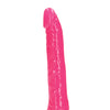 Shots RealRock 9" Slim Dildo Glow in the Dark - Neon Pink