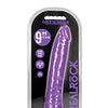 Shots RealRock 9" Slim Dildo Glow in the Dark - Neon Purple