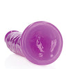 Shots RealRock 9" Slim Dildo Glow in the Dark - Neon Purple