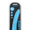 Shots RealRock 10" Slim Dildo Glow in the Dark - Neon Blue