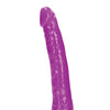 Shots RealRock 10" Slim Dildo Glow in the Dark - Neon Purple