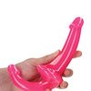 Shots RealRock 6" Strapless Strap On Glow in the Dark - Neon Pink