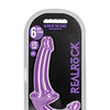 Shots RealRock 6" Strapless Strap On Glow in the Dark - Neon Purple