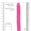 Shots RealRock 12" Double Dong Glow in the Dark - Neon Pink