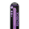 Shots RealRock 12" Double Dong Glow in the Dark - Neon Purple