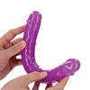 Shots RealRock 12" Double Dong Glow in the Dark - Neon Purple