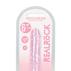 Shots RealRock Crystal Clear 6" Straight Dildo w/Suction Cup - Pink