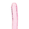 Shots RealRock Crystal Clear 6" Straight Dildo w/Suction Cup - Pink
