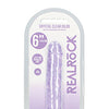 Shots RealRock Crystal Clear 6" Straight Dildo w/Suction Cup - Purple
