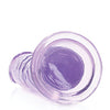 Shots RealRock Crystal Clear 6" Straight Dildo w/Suction Cup - Purple