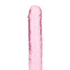 Shots RealRock Crystal Clear 7" Straight Dildo w/Suction Cup - Pink