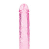 Shots RealRock Crystal Clear 7" Straight Dildo w/Suction Cup - Pink