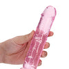 Shots RealRock Crystal Clear 7" Straight Dildo w/Suction Cup - Pink