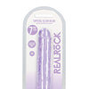 Shots RealRock Crystal Clear 7" Straight Dildo w/Suction Cup - Purple