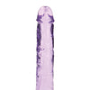Shots RealRock Crystal Clear 7" Straight Dildo w/Suction Cup - Purple