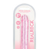 Shots RealRock Crystal Clear 8" Straight Dildo w/Suction Cup - Pink