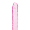 Shots RealRock Crystal Clear 8" Straight Dildo w/Suction Cup - Pink